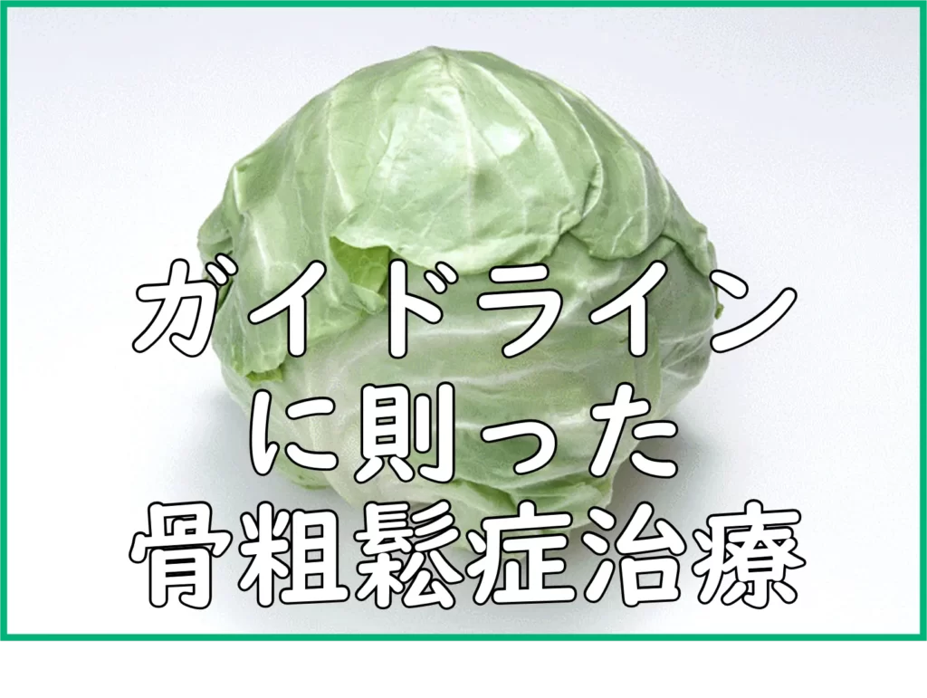 骨粗鬆症ガイドラインに則った骨粗鬆症治療について