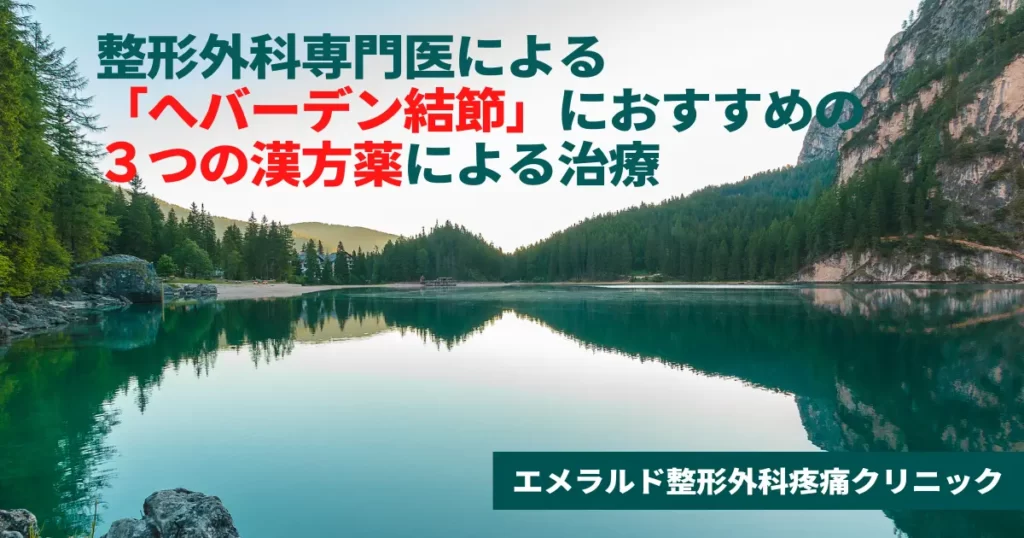 整形外科専門医による「へバーデン結節」におすすめの３つの漢方薬による治療